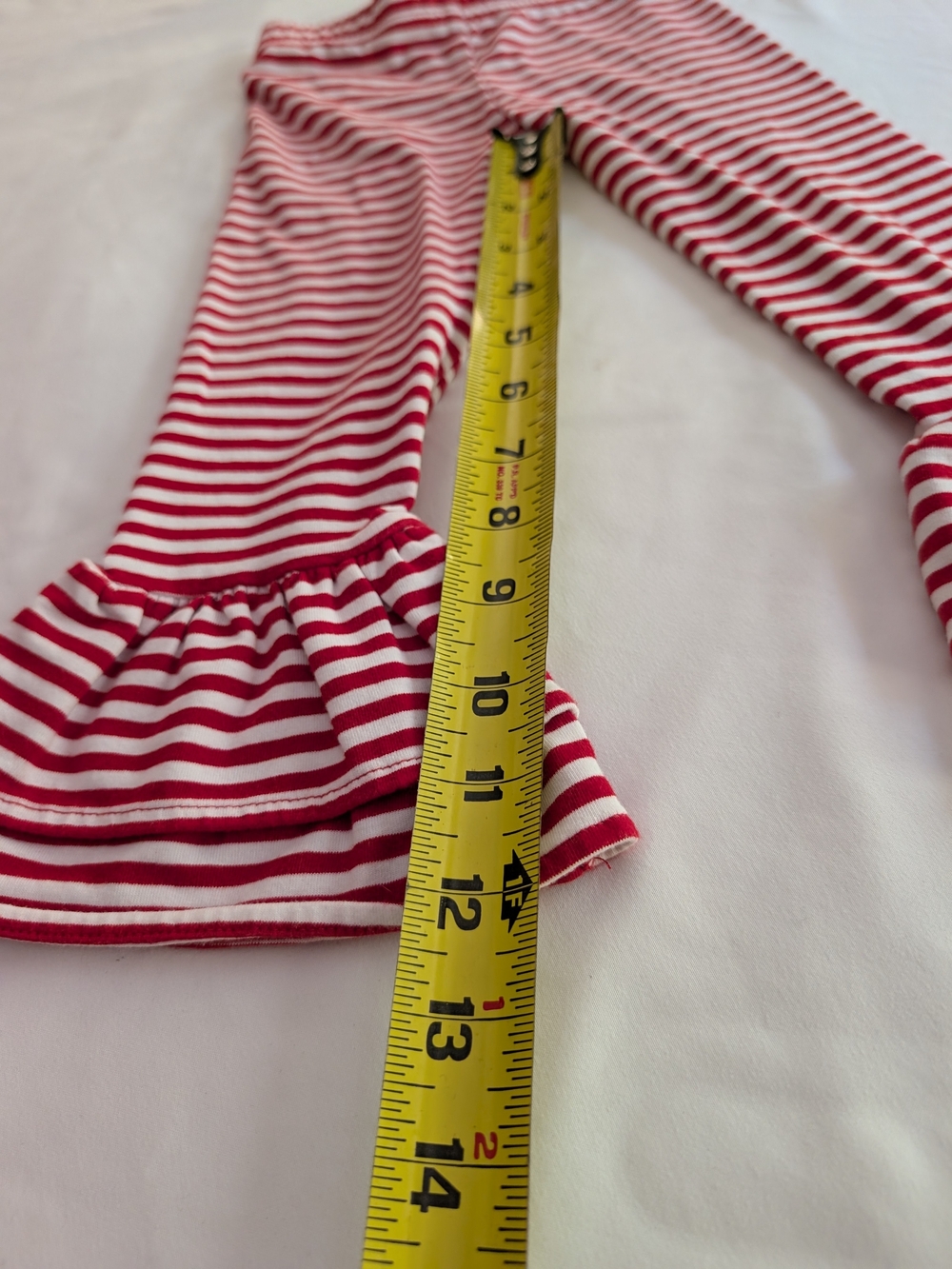 Rare Editions Red Reindeer Ruffle Pajama Set - Picture 7 of 11